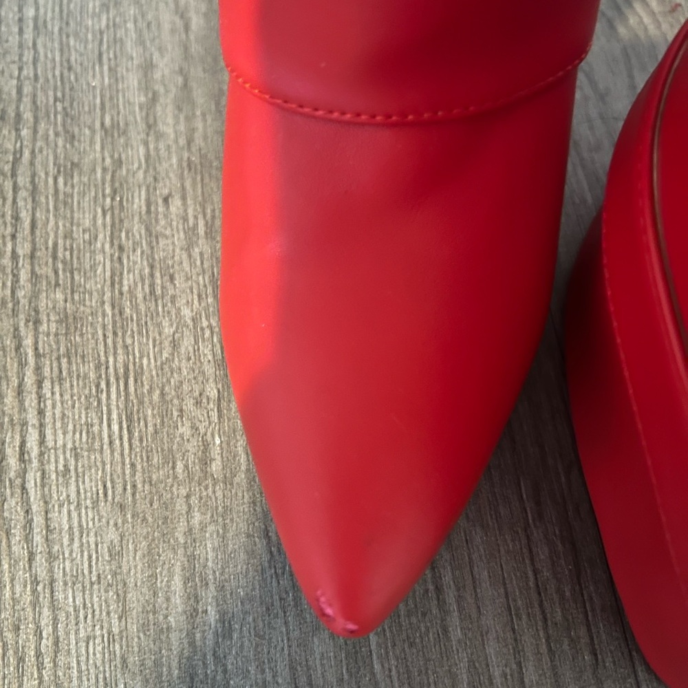 Azalea Wang Stuck On You Wedge Boot In Red - image 4